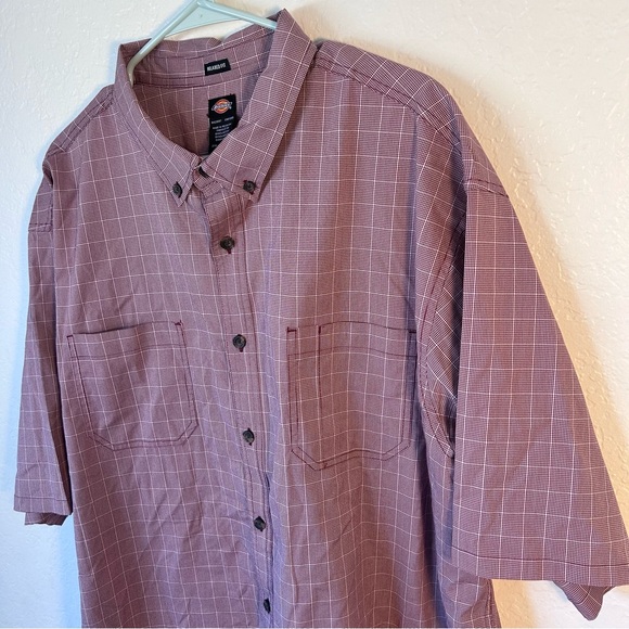 Dickies Relaxed fit XXL Red Striped Pocket Button up - Picture 6 of 10